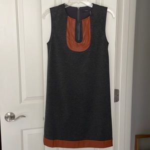 THML dress gray with leather accents